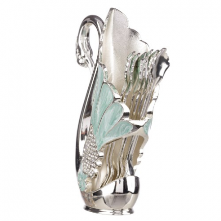 Set argintat 6 lingurite in suport Lebada - Baby Blue [2]