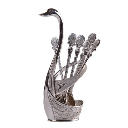 PRODUSE SPECIALE - Set argintat 6 lingurite in suport Lebada 4