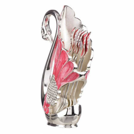 Set argintat 6 lingurite in suport Lebada - Roz [2]