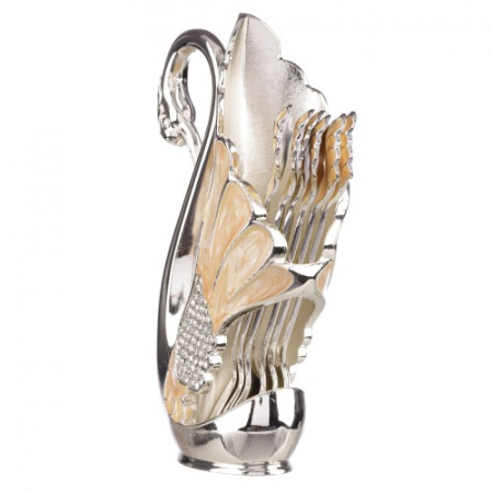 Set argintat 6 lingurite in suport Lebada - Portocaliu [2]