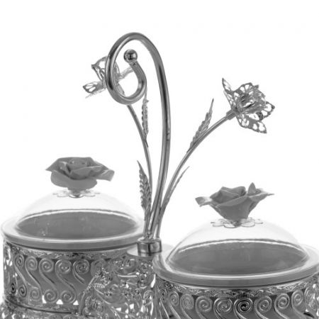 Set doua boluri din ceramica cu suport argintat [1]