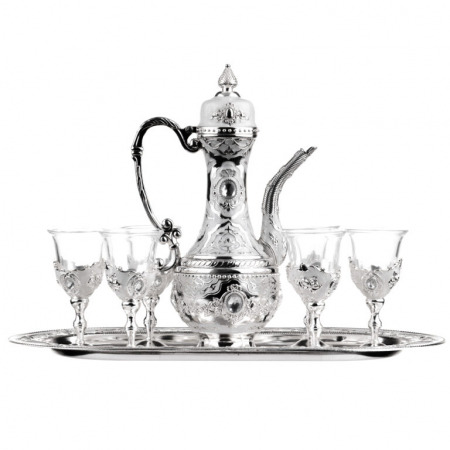 PRODUSE SPECIALE - Set argintat pocale pentru tarie cu carafa