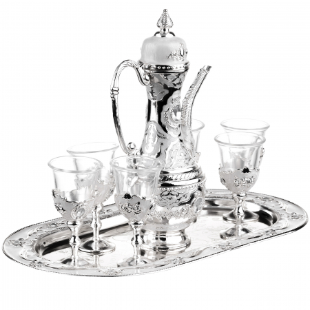 Set argintat pocale pentru tarie cu carafa [2]