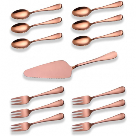 TACAMURI - Set tacamuri din inox 13 piese, roz-auriu