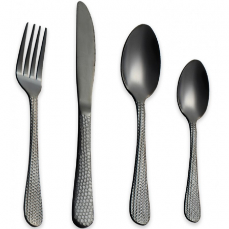 TACAMURI - Set tacamuri din inox 24 piese, Grunberg (negru)