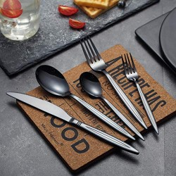 Set tacamuri din inox 30 piese, Grunberg (negru) [1]