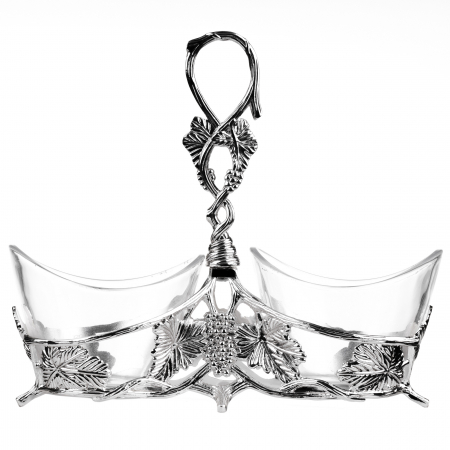 PRODUSE SPECIALE - Sosiera argintata cu doua boluri