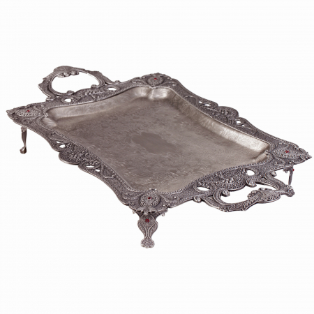 PROMOTII - Tava argintata model filigranat