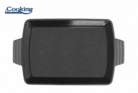 TAVA FONTA EMAILATA 33 x 23 x 7 CM, MARBLE GREY, COOKING BY HEINNER [4]