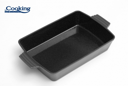 TAVA FONTA EMAILATA 33 x 23 x 7 CM, MARBLE GREY, COOKING BY HEINNER [2]