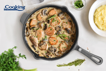 TIGAIE FONTA EMAILATA 26 x 5 CM, MARBLE GREY, COOKING BY HEINNER [1]