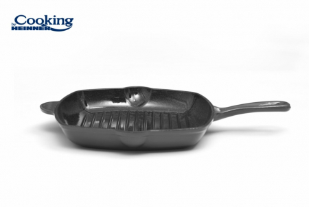 Heinner - TIGAIE GRILL FONTA EMAILATA 26.5 X 4.5 CM, MARBLE GREY, COOKING BY HEINNER