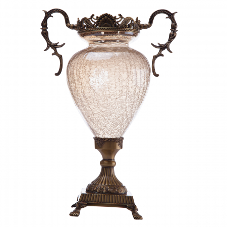 SETURI DIN STICLA - Vaza model sticla crapata 26*12,5*39,5CM