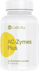 AC-Zymes Plus (60 capsule) supliment alimentar cu pro si prebiotice pentru sistemul digestiv.
