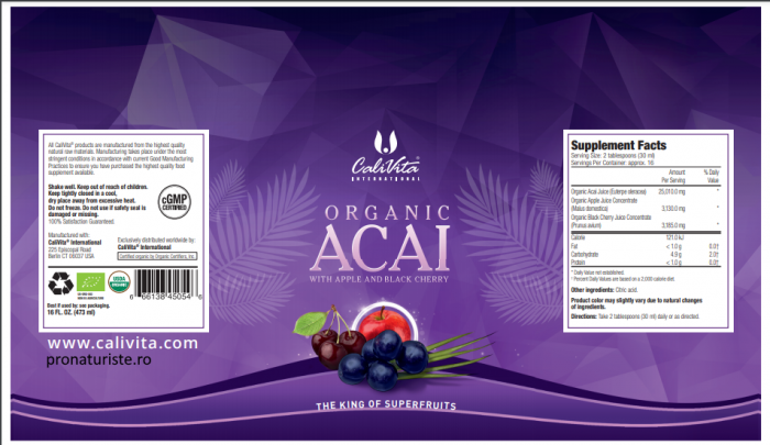 Organic Acai (473 ml) Acai organic cu suc organic de mere şi suc organic de cireşe negre [2]