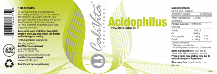 Acidophillus CaliVita 100 capsule. [4]