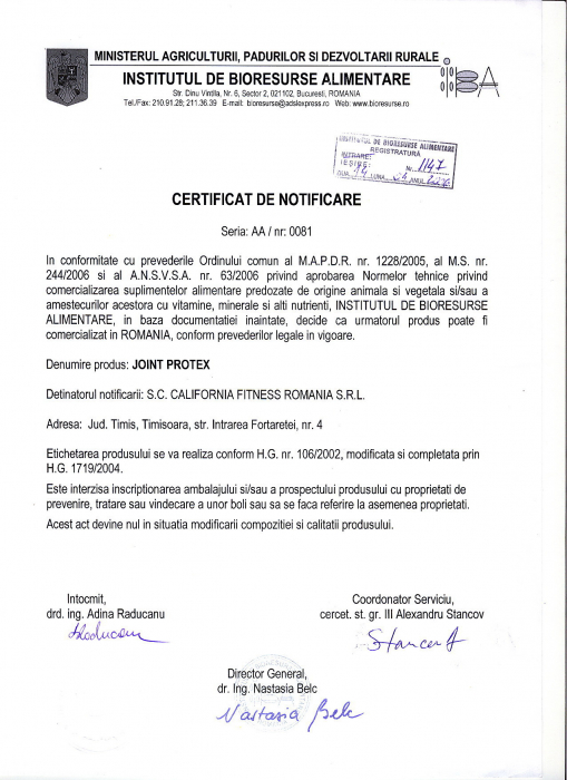 Joint Protex CaliVita (90 tablete) Complex pentru protecţia articulaţiilor [3]