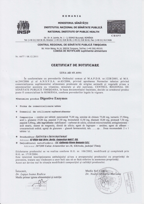 Digestive Enzymes CaliVita (100 tablete) Suport pentru sistemul digestiv [3]