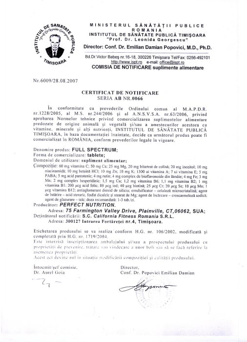 Full Spectrum CaliVita (90 tablete) Complex de Vitamine şi Minerale [3]