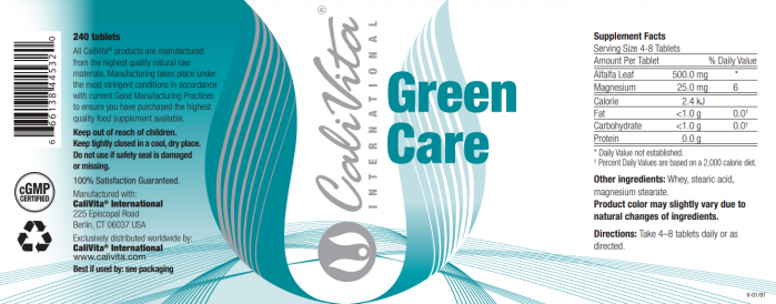 Green Care CaliVita (240 tablete) Produs Pentru Alcalizare [2]
