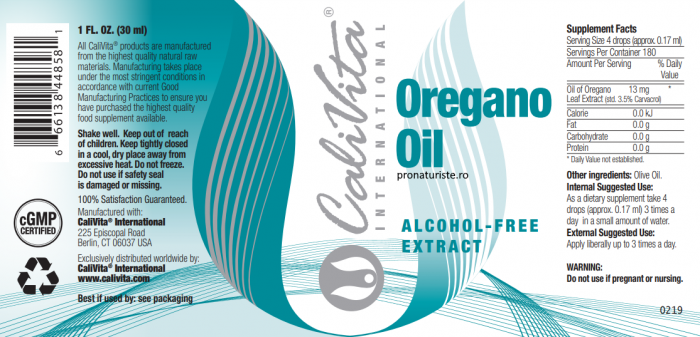 Oregano Oil (30 ml) Ulei de oregano cu efect antibacterian, antifungic si antiviral. [3]