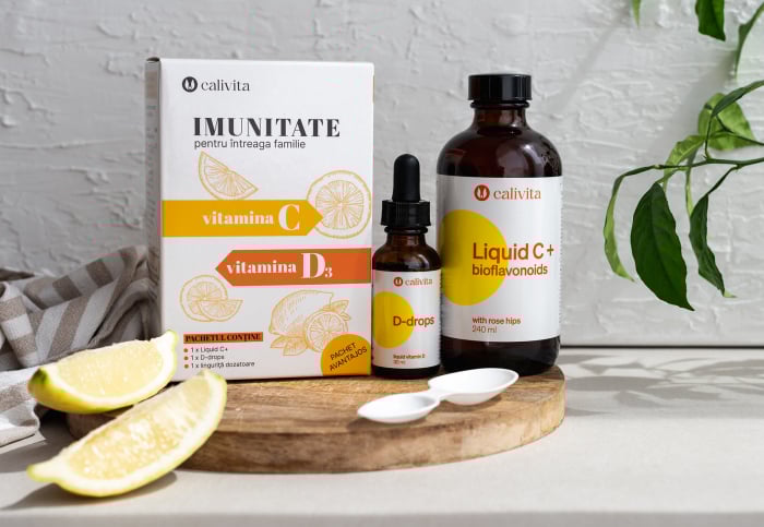 Pachet Imunitate: LiquidC + Ddrops, vitamina C lichidă + vitamina D3 lichidă [6]