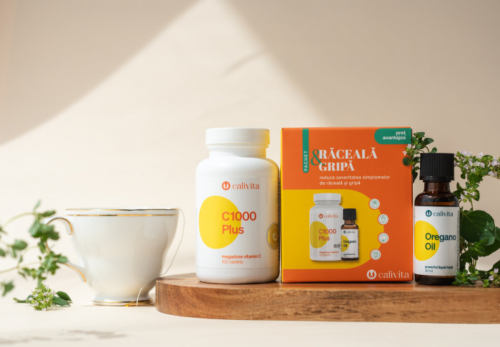 Pachet Răceală & Gripă: C1000 Plus + Oregano Oil CaliVita [4]