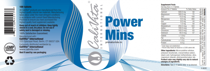Power Mins (100 tablete) Complex de minerale [4]