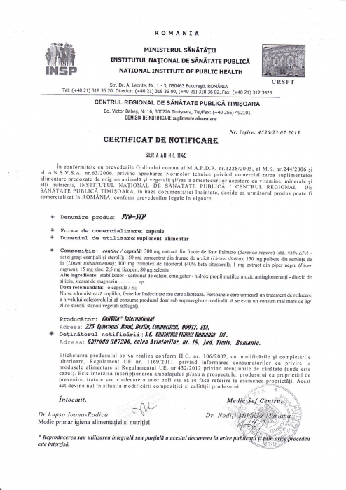 Pro-STP Calivita (60 caps) Protecţia prostatei [3]