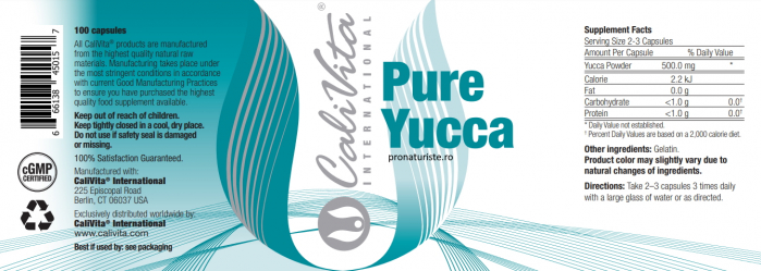 Pure Yucca (100 capsule)Yucca pentru detoxifiere naturala [4]