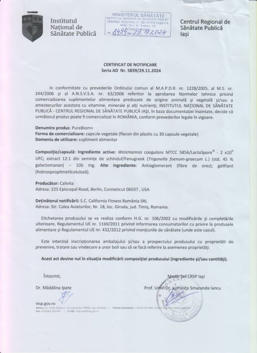 PureBiom+, CaliVita, microbiom intestinal sanatos [2]