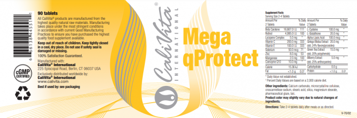 Mega qProtect (90 tablete) Megadoză de antioxidanţi [4]