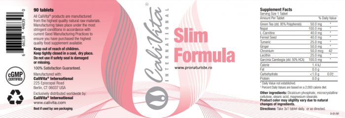 Slim Formula (90 tablete) Produs naturist pentru slăbit [4]