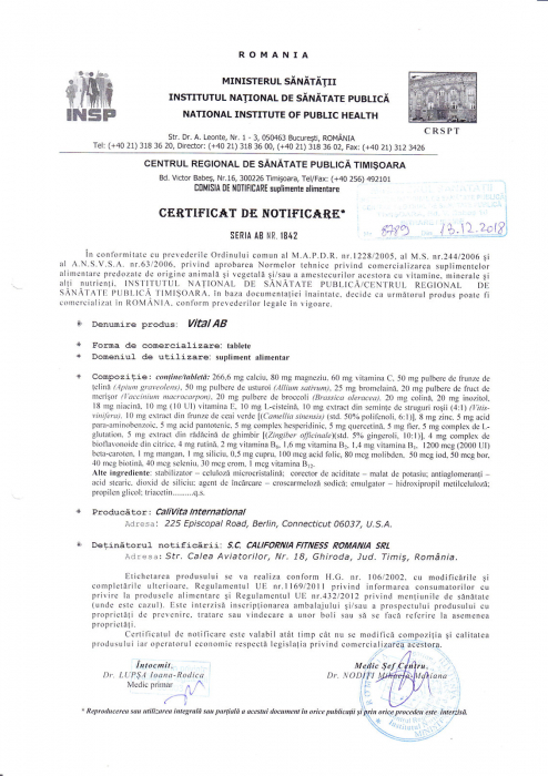 Vital AB  MULTIVITAMINE PENTRU GRUPA SANGUINĂ AB [3]