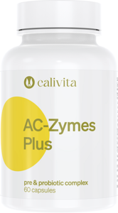 Digestie buna - AC-Zymes Plus (60 capsule) supliment alimentar cu pro şi prebiotice pentru sistemul digestiv.