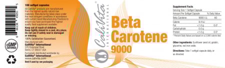 Beta Carotene CaliVita (100 capsule-gelatinoase) Precursorul vitaminic al vitaminei A [4]