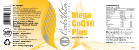 Mega CoQ10 Plus CaliVita (60 capsule) Megadoză de CoQ10 şi Antioxidanţi [1]