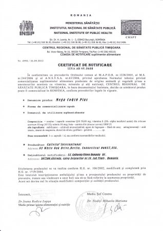 Mega CoQ10 Plus CaliVita (60 capsule) Megadoză de CoQ10 şi Antioxidanţi [3]