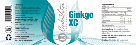 Ginkgo XC CaliVita (100 tablete) Produs cu Ginkgo Biloba [1]