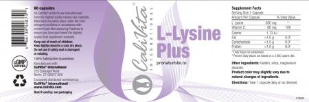 L-Lysine Plus CaliVita (60 capsule) împotriva herpesurilor [1]