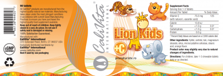 Lion Kids C CaliVita (90 tablete masticabile) Vitamina C pentru copii [1]