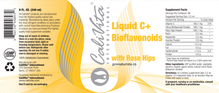 Liquid C + Bioflavonoids and Rose Hips CaliVita (240 ml) Vitamina C lichidă [3]