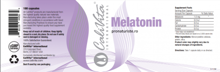 Melatonin 1 mg CaliVita (180 capsule) Sprijină somnul natural [1]