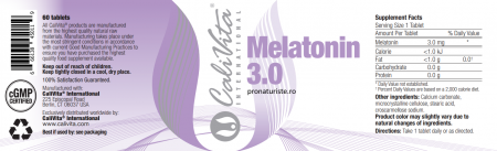 Melatonin 3.0 CaliVita (60 tablete) Ajutor pentru un somn natural [1]