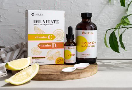 Pachet Imunitate: LiquidC + Ddrops, vitamina C lichidă + vitamina D3 lichidă [5]