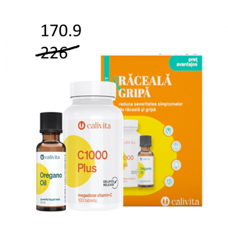 Antivirale / Antigripale - Pachet Răceală & Gripă: C1000 Plus + Oregano Oil CaliVita
