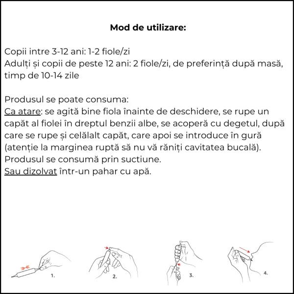 Apielixir sănătatea căilor respiratorii 20 fiole x 10 ml  Albina Carpatina [4]