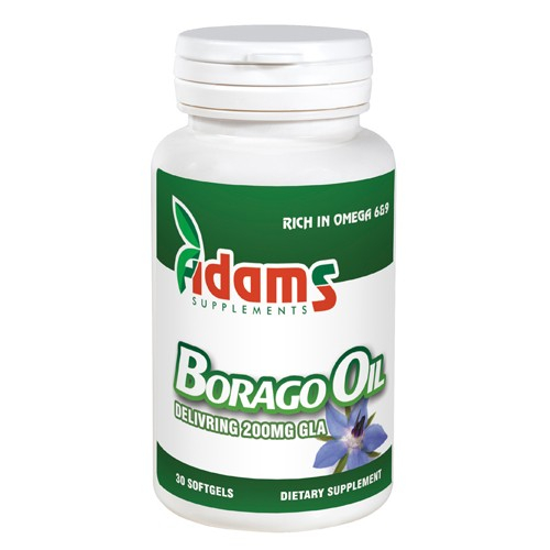 Borago Oil 1000mg 30cps. Adams Supplements [1]