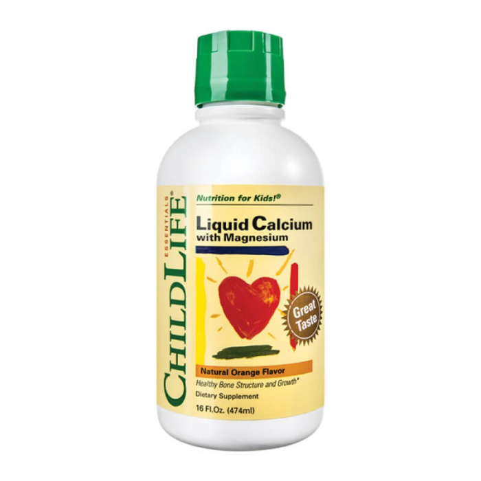Calcium with Magnesium Copii (gust de portocale) 473ml Child Life [1]
