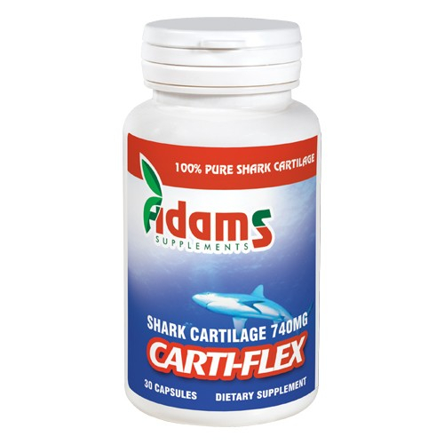 Carti-Flex : Cartilaj de rechin 740mg 30 capsule Adams [1]